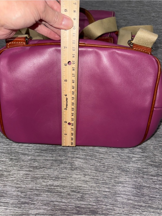 Dooney & Bourke Magenta Wexford Large Backpack with Brown Trim main image 6